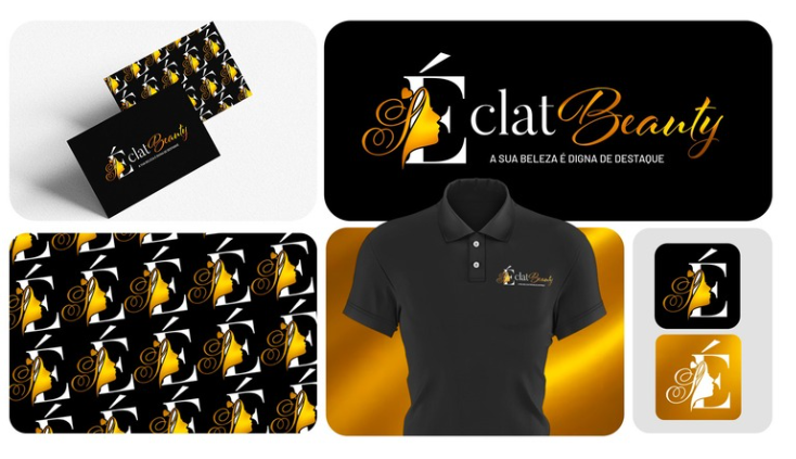Éclat Beauty — branding e peças de marca